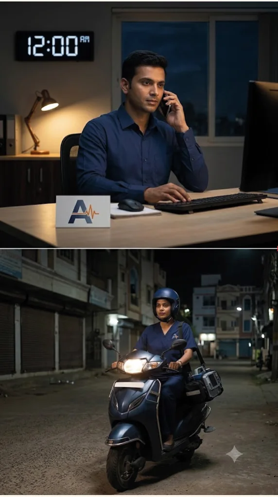 The son calls Amaely at midnight, and a nurse sets off to the house